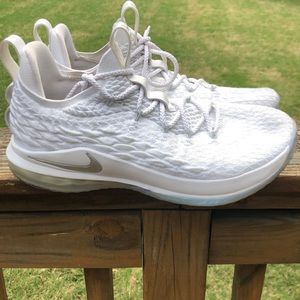 LeBron 15 All white lows
